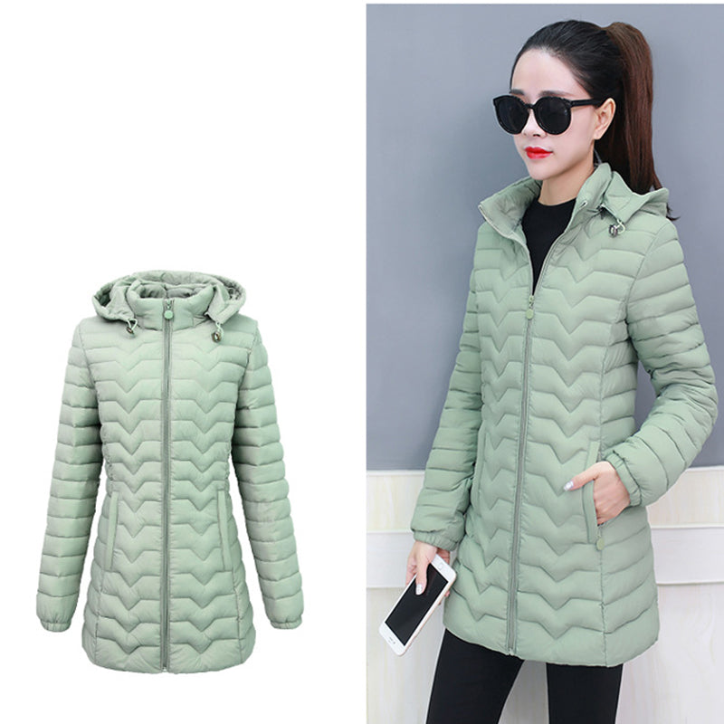 Coperck.com - Women's Lightweight Quilted Puffer Hooded Coat - Winter Sale