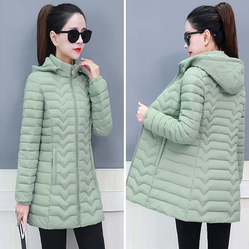 Coperck.com - Women's Lightweight Quilted Puffer Hooded Coat - Winter Sale