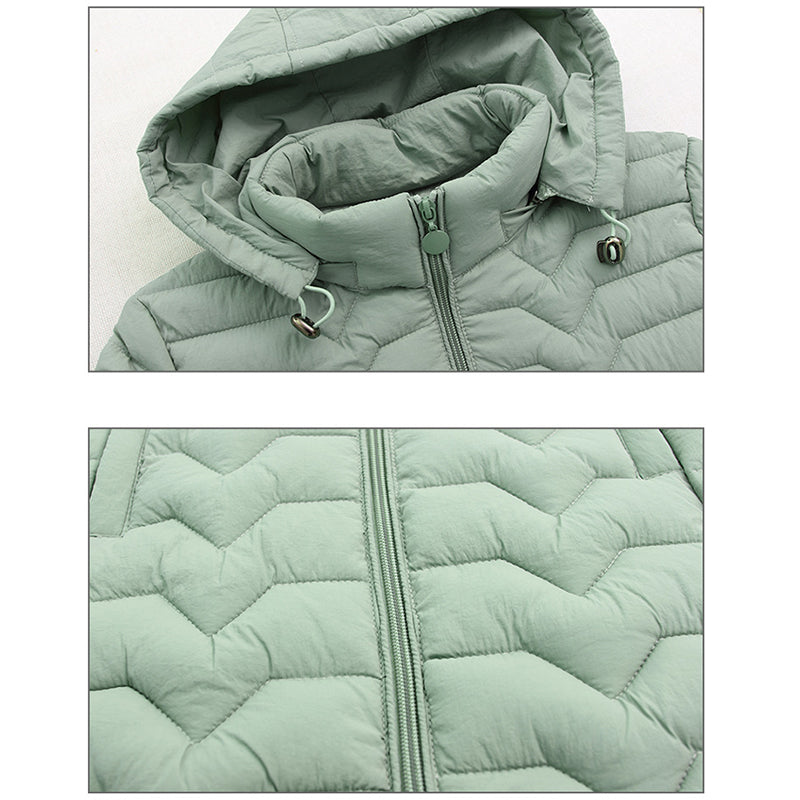 Coperck.com - Women's Lightweight Quilted Puffer Hooded Coat - Winter Sale
