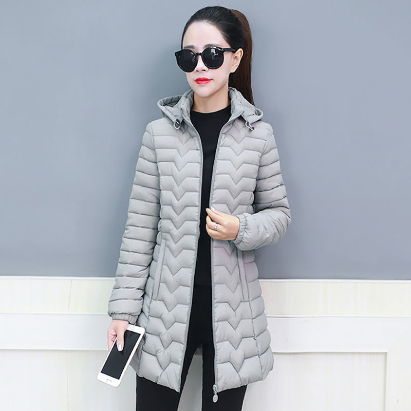 Coperck.com - Women's Lightweight Quilted Puffer Hooded Coat - Winter Sale