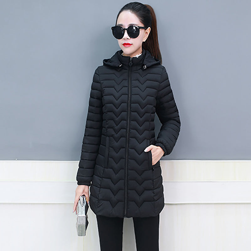 Coperck.com - Women's Lightweight Quilted Puffer Hooded Coat - Winter Sale