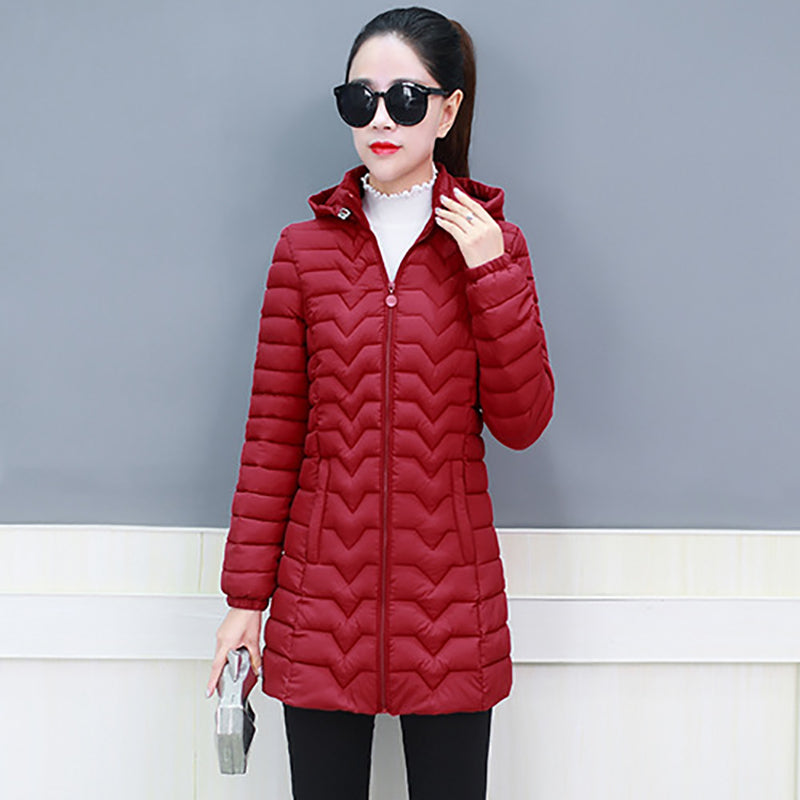 Coperck.com - Women's Lightweight Quilted Puffer Hooded Coat - Winter Sale