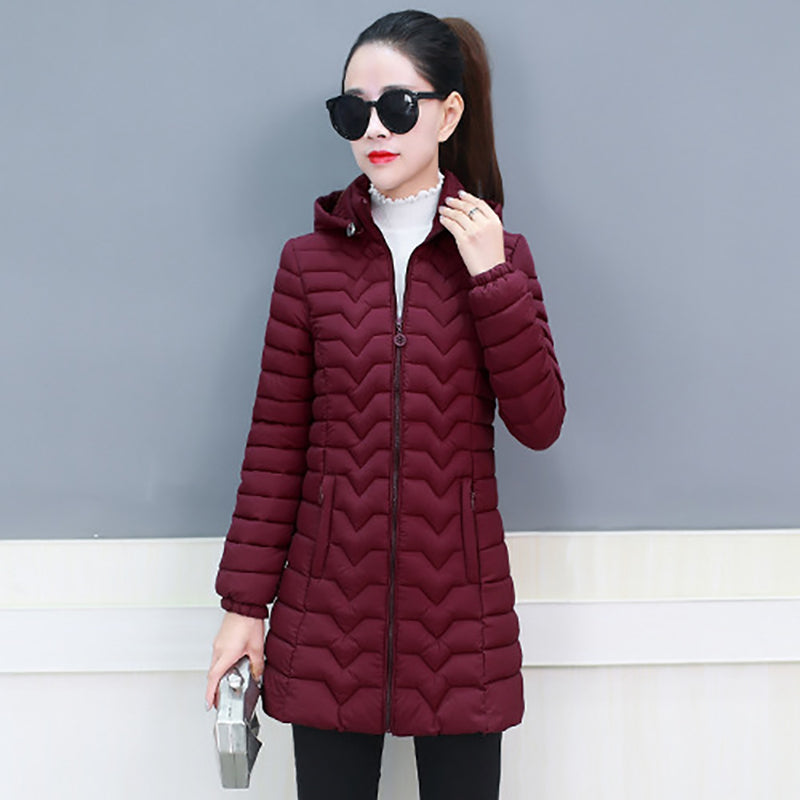 Coperck.com - Women's Lightweight Quilted Puffer Hooded Coat - Winter Sale